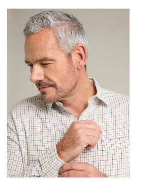 Men’s Beige Check Shirt