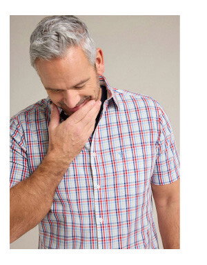Check short sleeve shirt