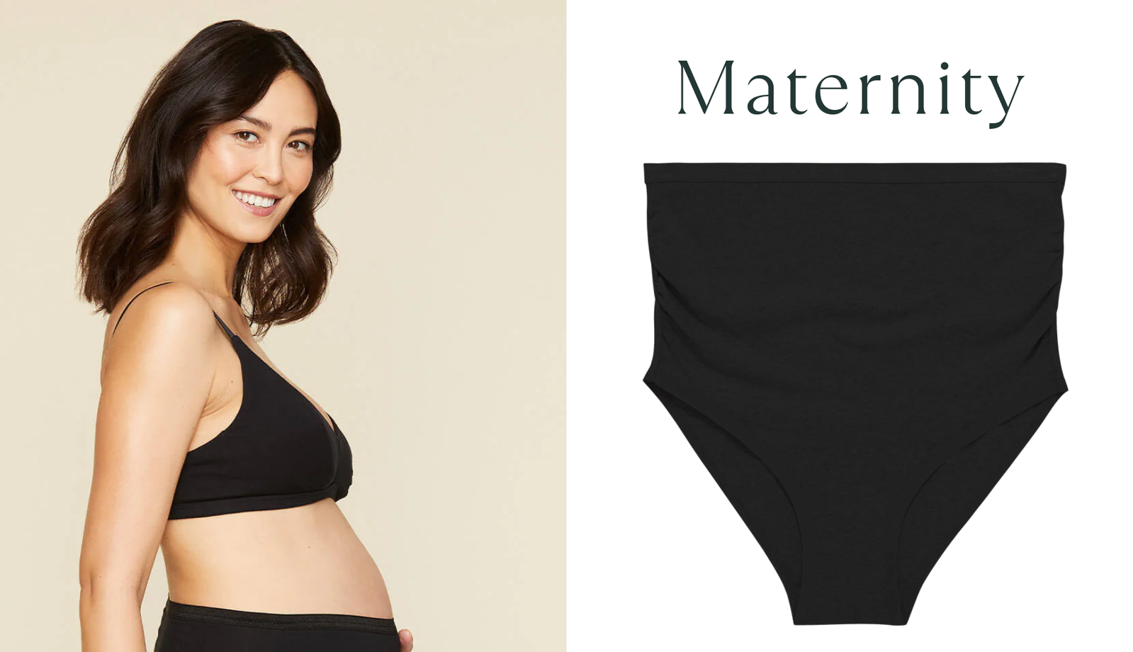 Pregnent model wearing Subset's Maternity product