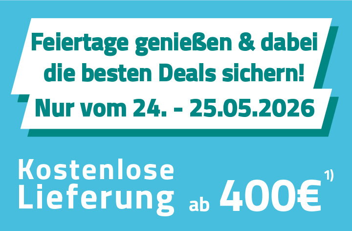 Kostenlose Lieferung ab 400€!¹⁾