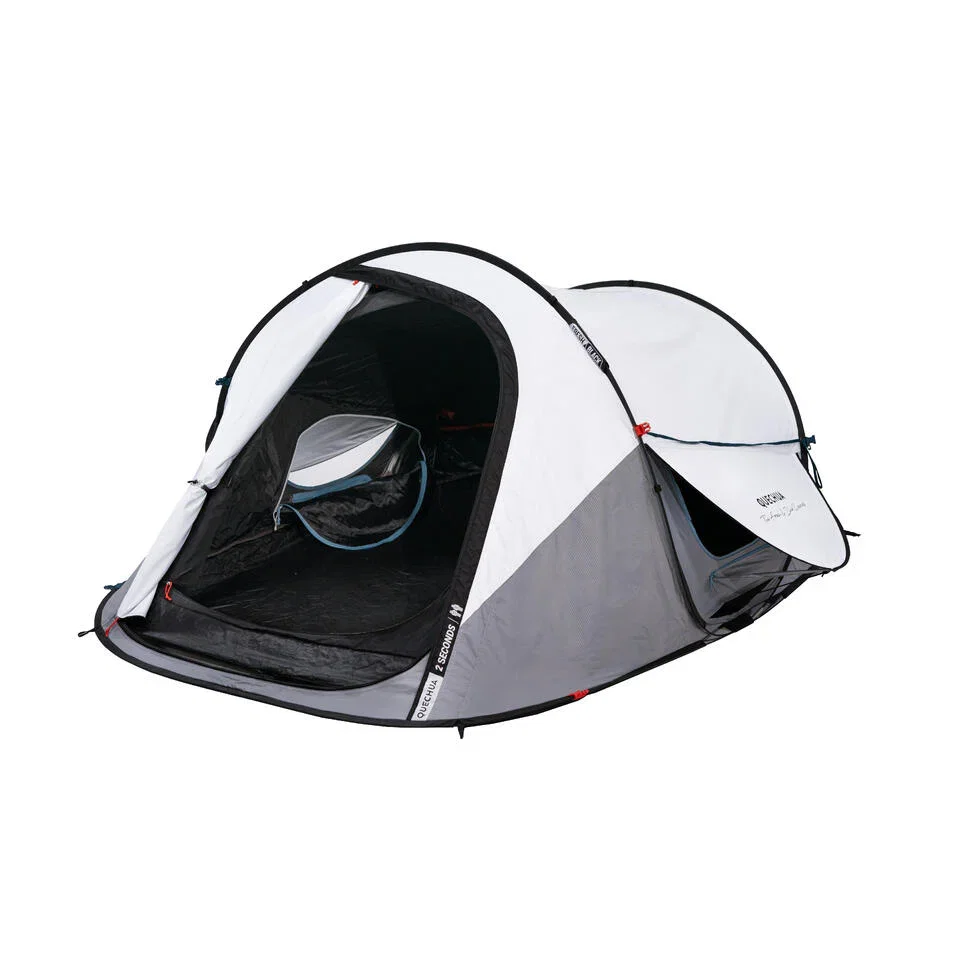 Image of Quechua 2 Second Fresh & Black Waterproof Pop Up Camping Tent 2 Person