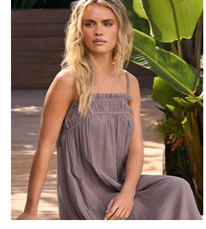 Plum Purple Cotton Cheesecloth Maxi Dress