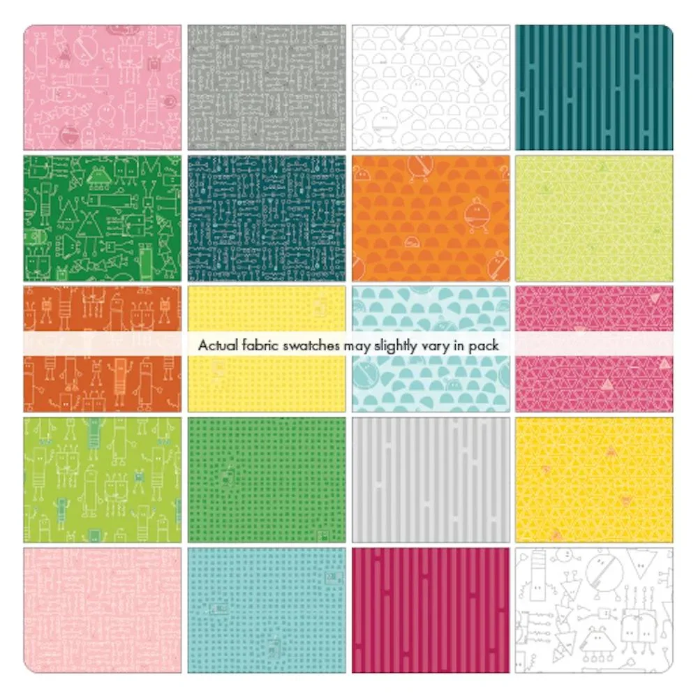 Image of Benartex Fabrics - Robo Boogie - 10x10s - 42-Pieces