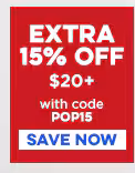 Extra 15% Off $20+ CLICK HERE