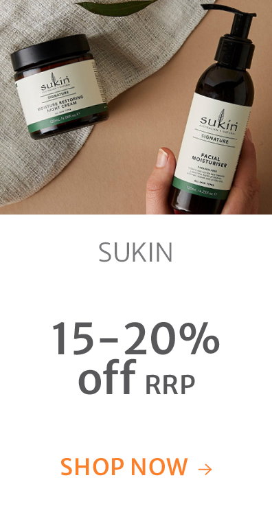 15-20% off RRP on Sukin
