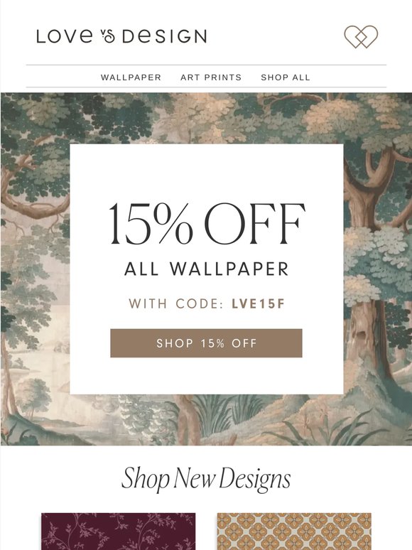 Don't miss 15% off!