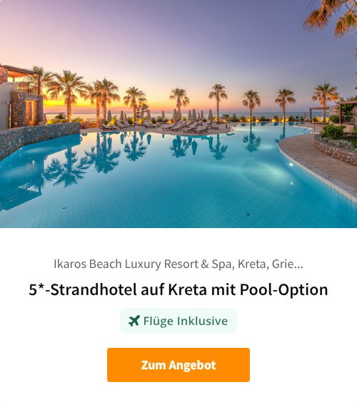 5*-Strandhotel auf Kreta mit Pool-Option