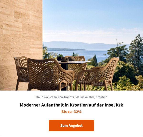 Moderner Aufenthalt in Kroatien auf der Insel Krk