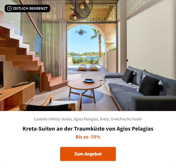 Kreta-Suiten an der Traumküste von Agios Pelagias