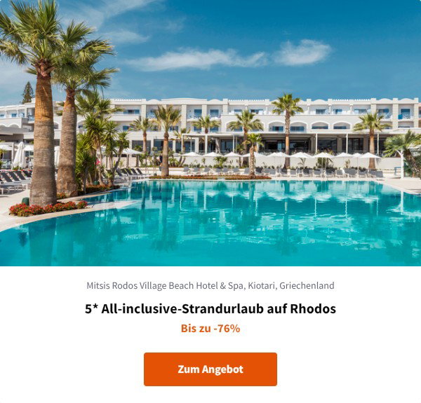 5* All-inclusive-Strandurlaub auf Rhodos