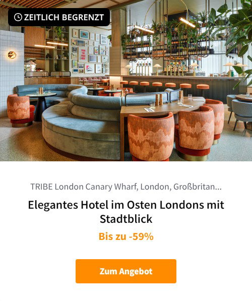 Elegantes Hotel im Osten Londons mit Stadtblick