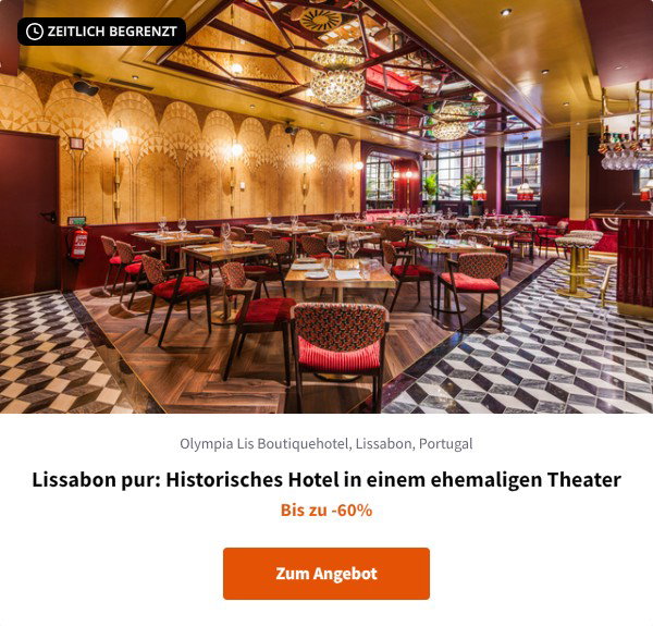 Lissabon pur: Historisches Hotel in einem ehemaligen Theater