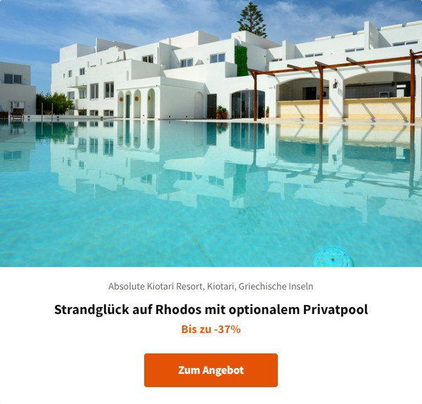 Strandglück auf Rhodos mit optionalem Privatpool