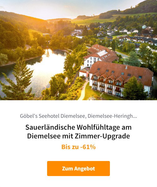 Sauerländische Wohlfühltage am Diemelsee mit Zimmer-Upgrade