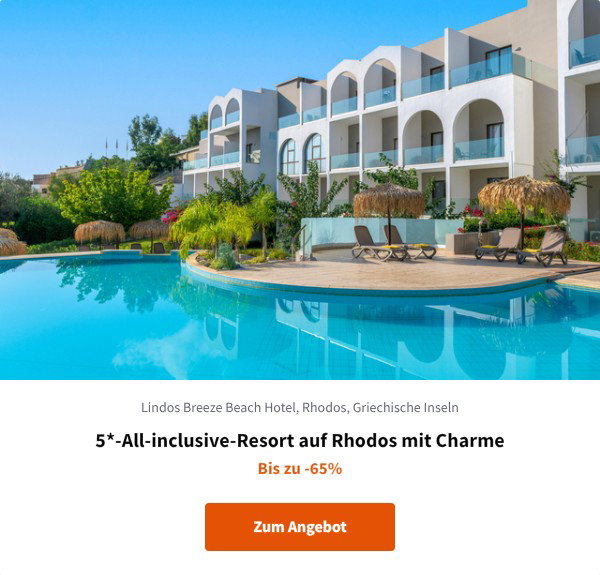 5*-All-inclusive-Resort auf Rhodos mit Charme