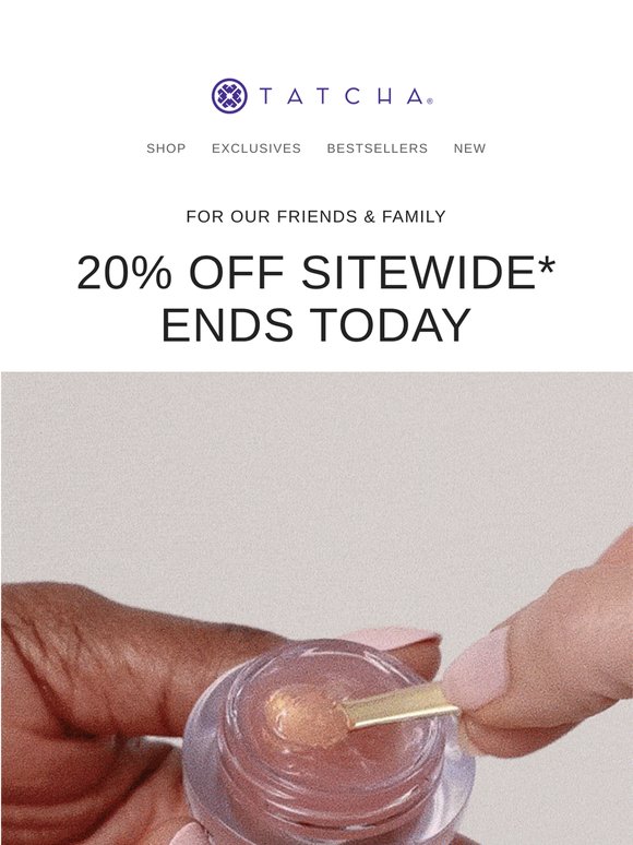 20% off sitewide ends today
