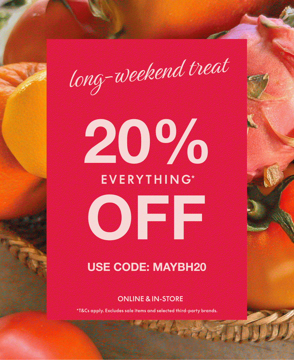 Maternity - 20% off everything. Use code MAYBH20
