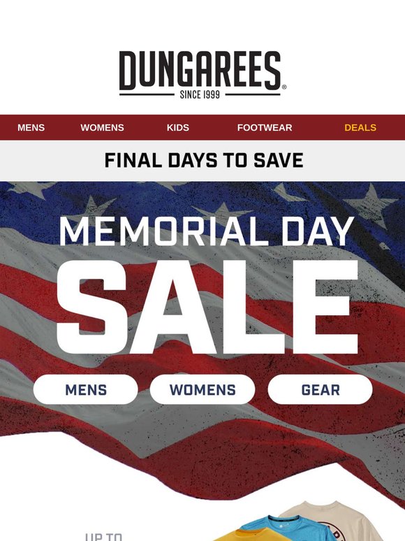 [SALE ALERT] Memorial Day Savings End Soon