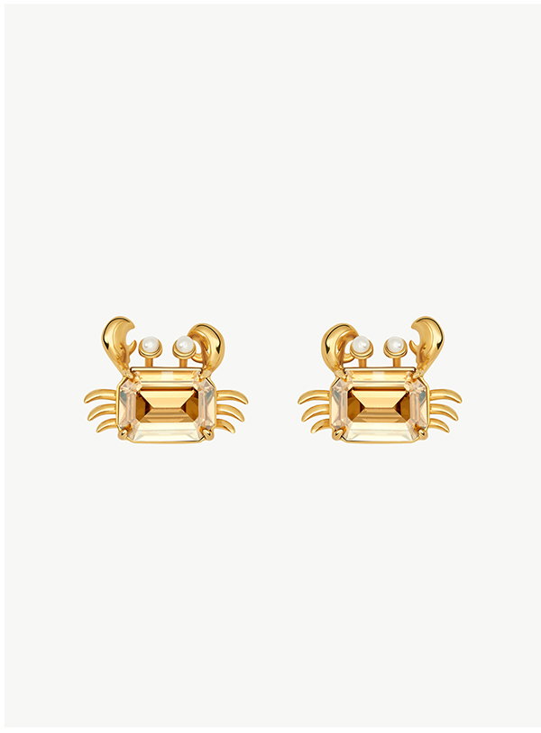 Crystal Crab Earrings