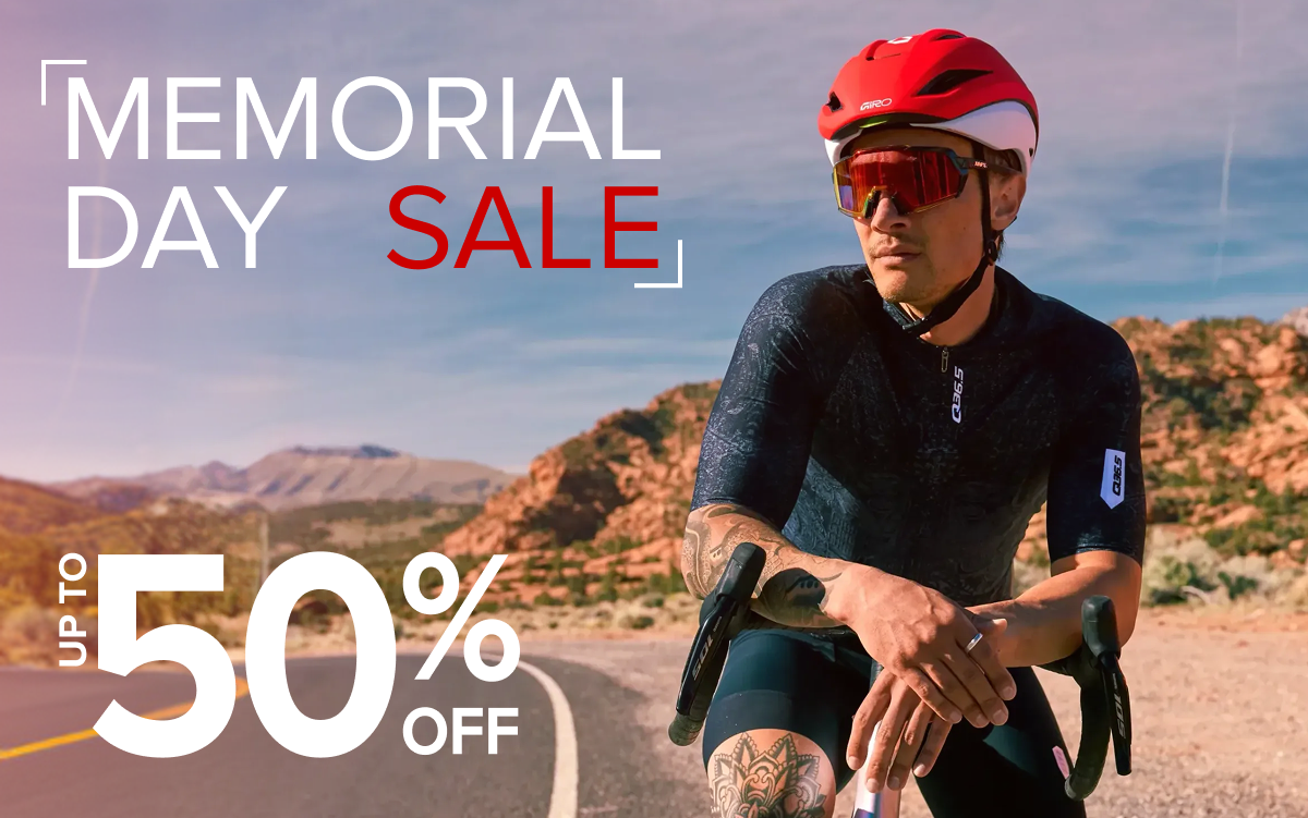 The countdown is on. Save up to 50% off your warm-weather ride essentials before our Memorial Day Sale ends tomorrow.