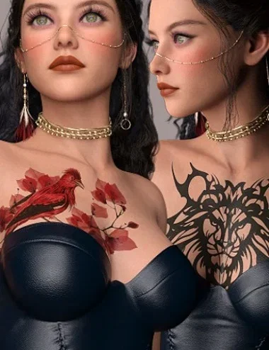 L3D TattooU - Inked Chest Special Genesis 9