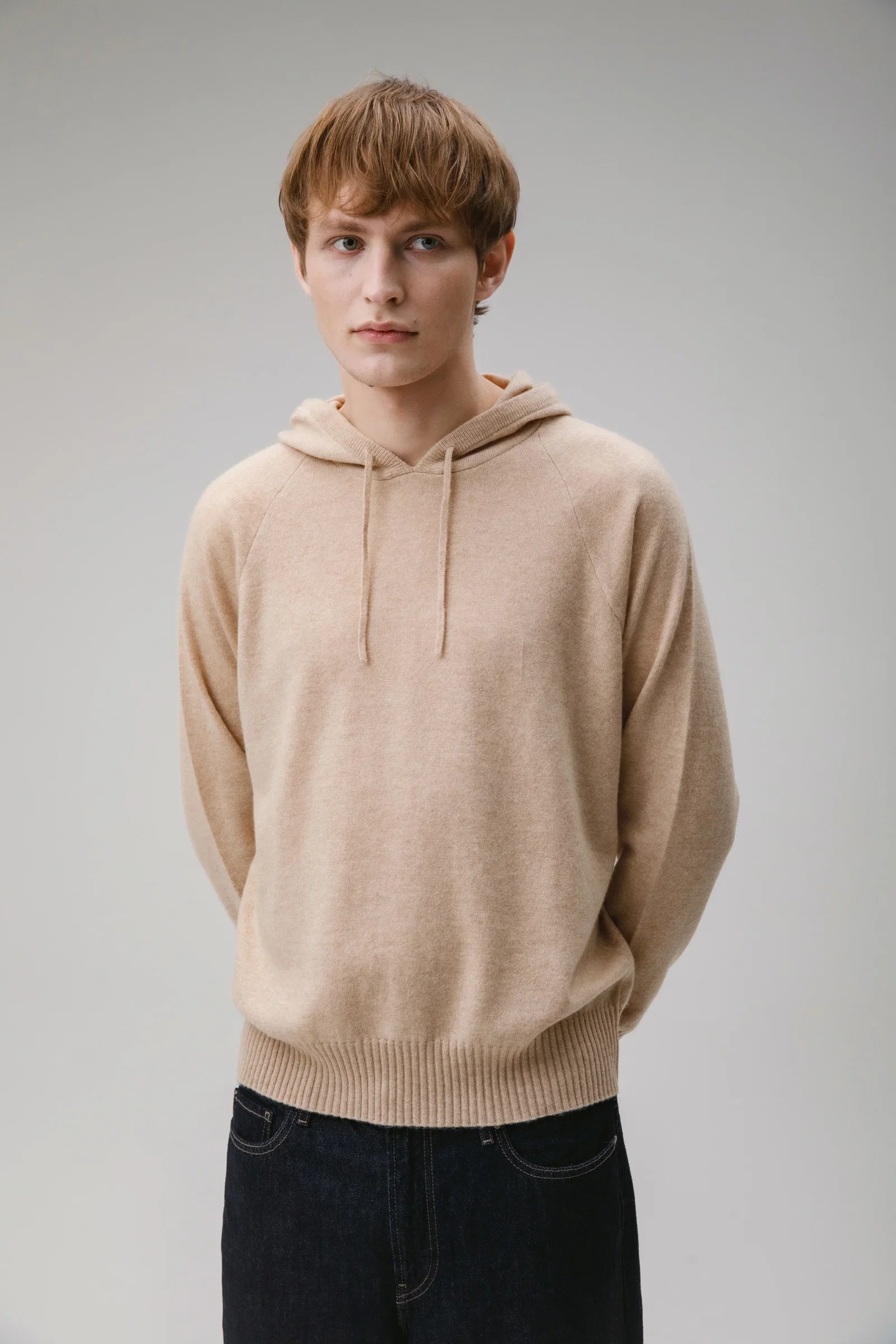 Image of Unisex Cashmere Hoodie - Vicuna