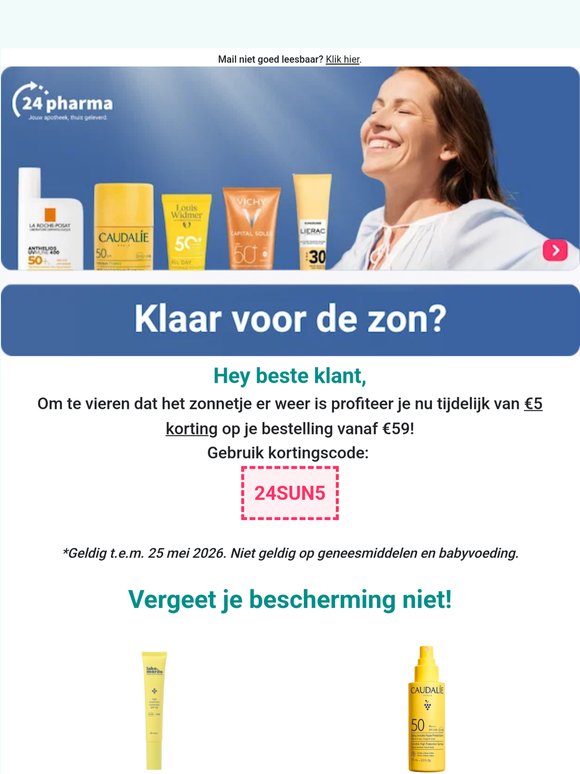 Scoor nu €5 korting! 🌞
