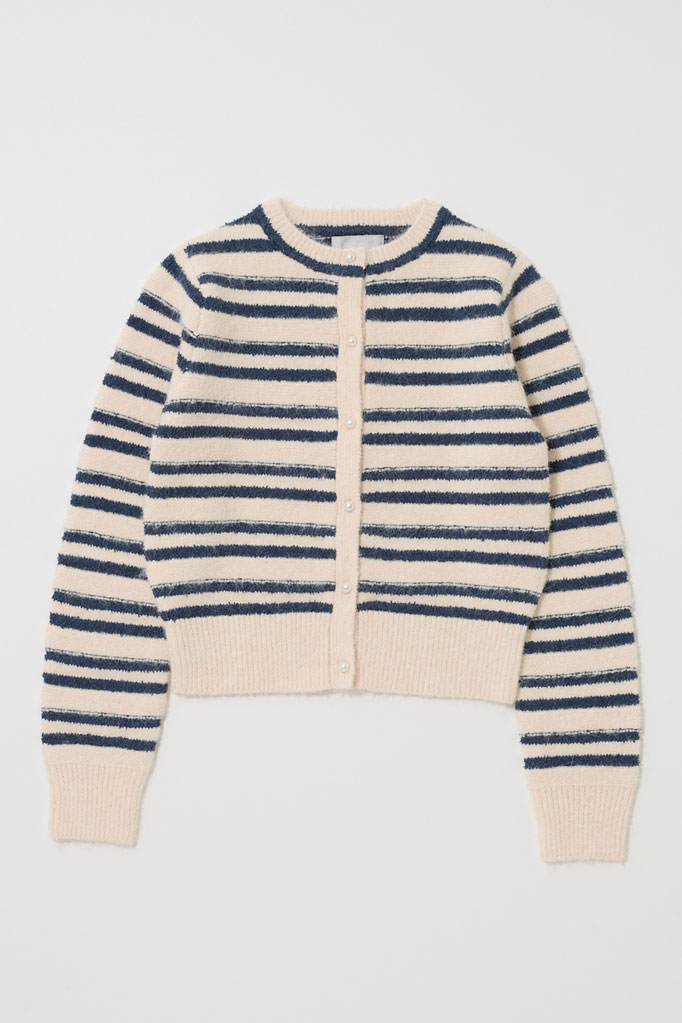 SHADOW STRIPE KNIT CARDIGN