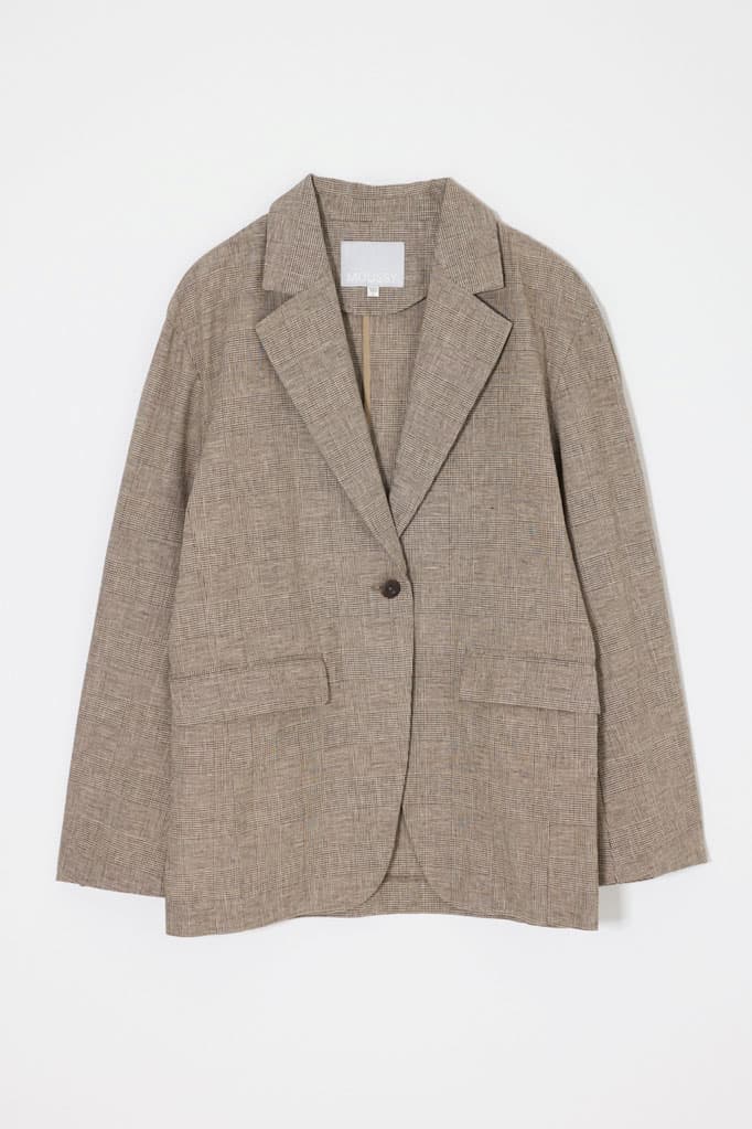 LINEN BLEND OVERSIZED JACKET