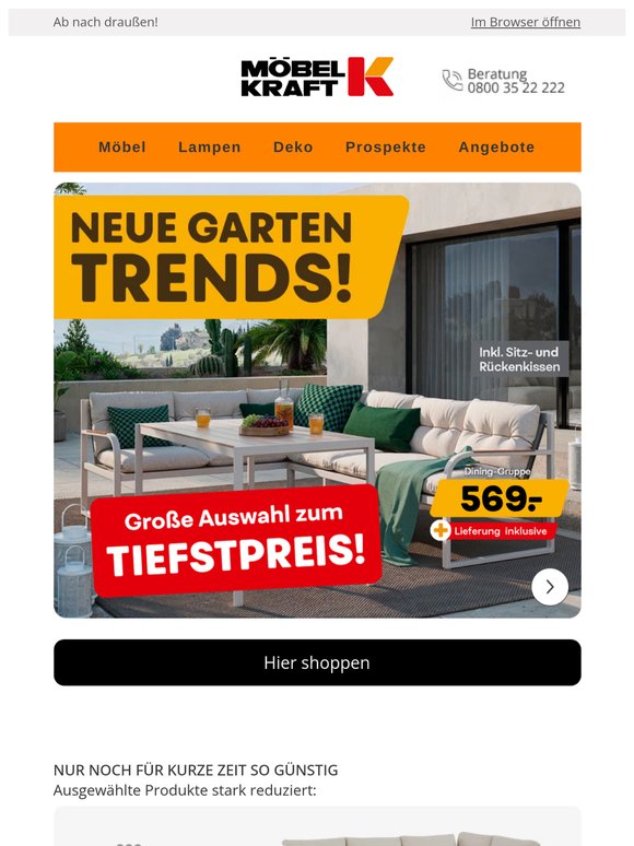🌻 Große Vielfalt an Outdoor-Möbeln – Jetzt zum Tiefstpreis shoppen!