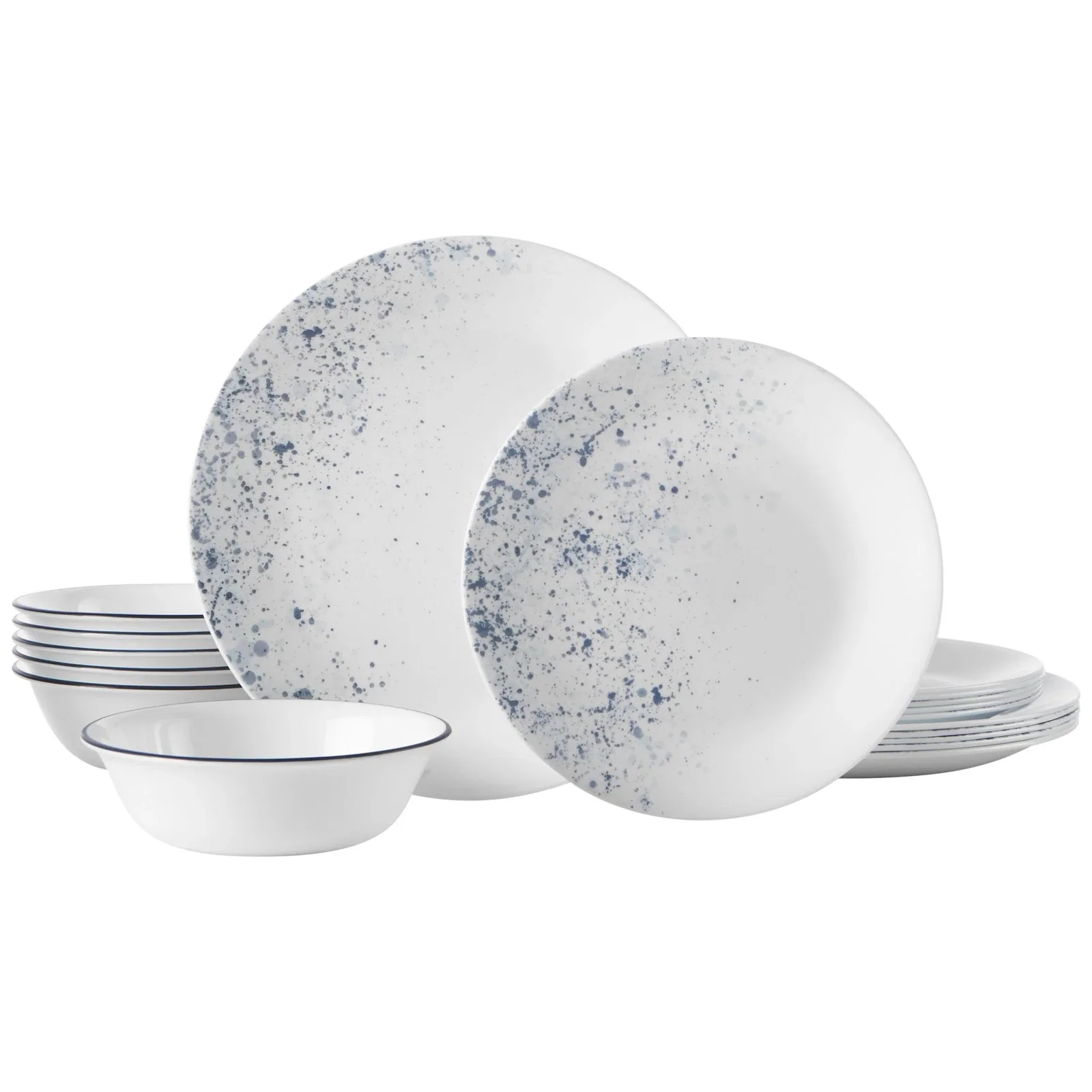Image of Corelle® Indigo Speckle 18-piece Dinnerware Set, Service for 6