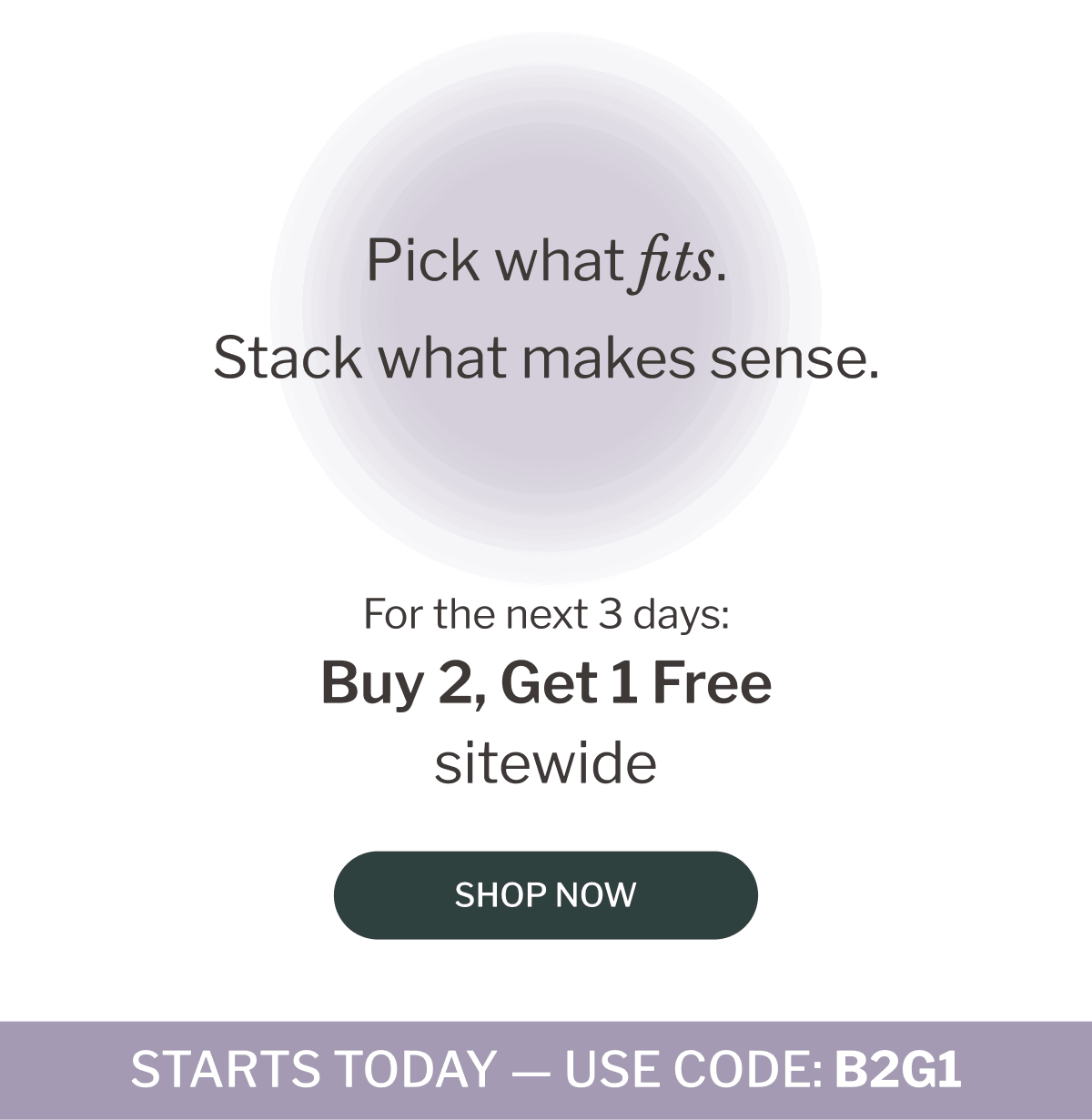 BUY 2 GET 1 FREE for the next 3 days only during our Memorial Day Sale