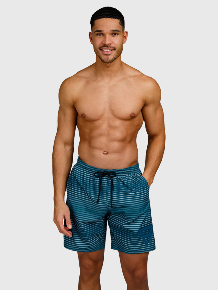 Cester-Stripe Heren Zwemshort | Mist