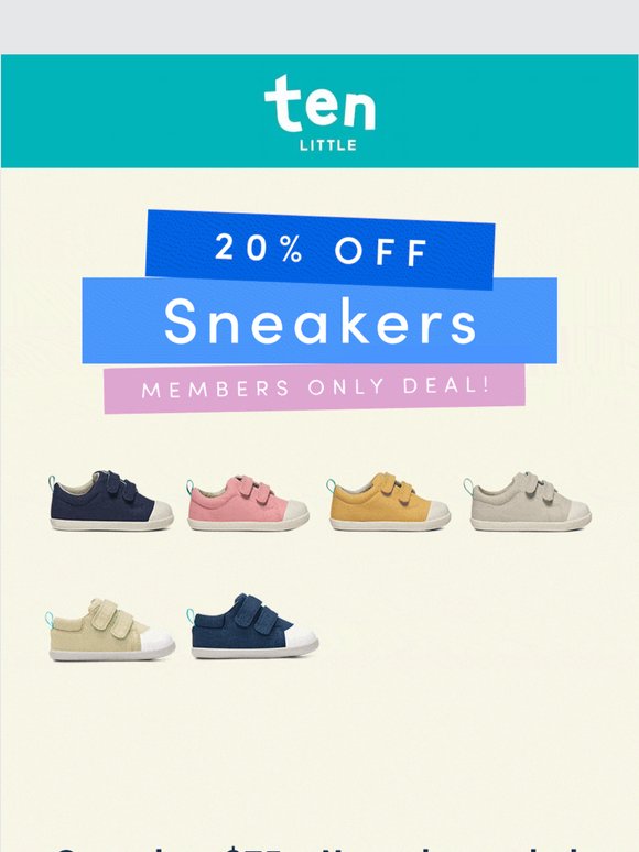 Memorial Day Savings: 20% off sneakers ☀️