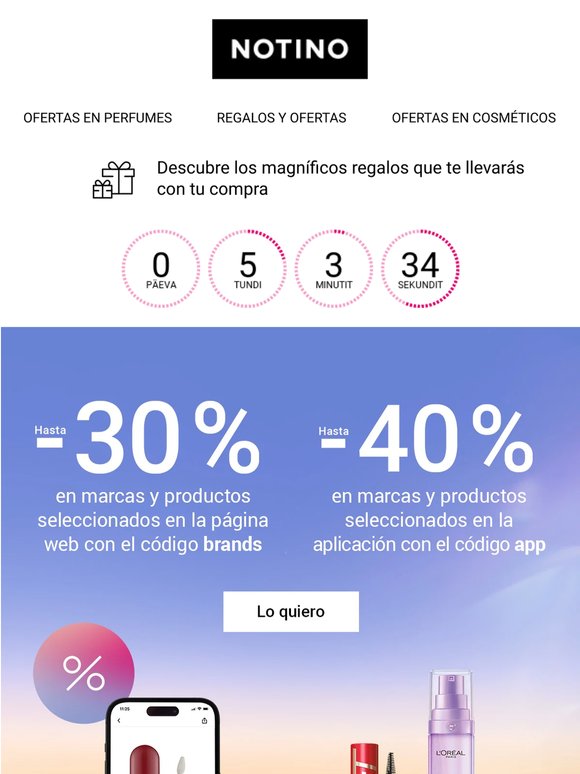 ¡Hoy acaba el descuento de hasta el 40%!