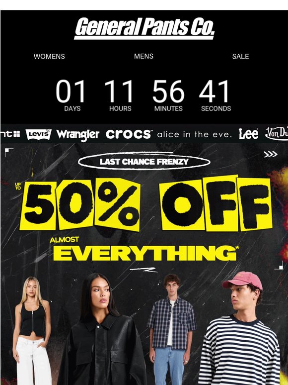 EXTENDED: UP TO 50% OFF ALMOST EVERYTHING*