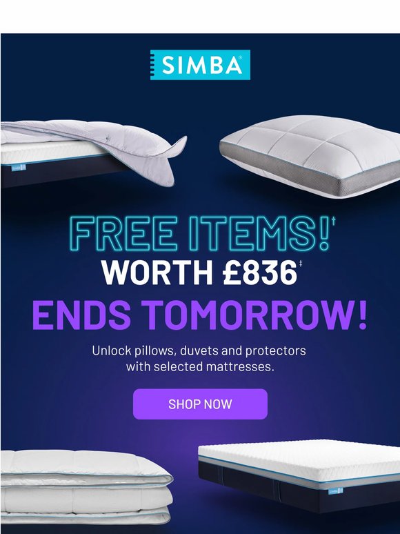 Free items worth £836 ends tomorrow!