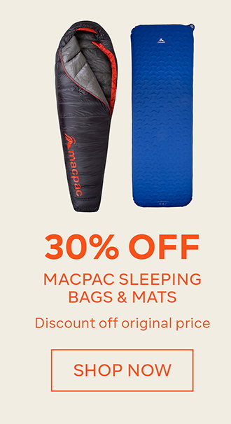 30% off Macpac Sleeping Bags & Mats