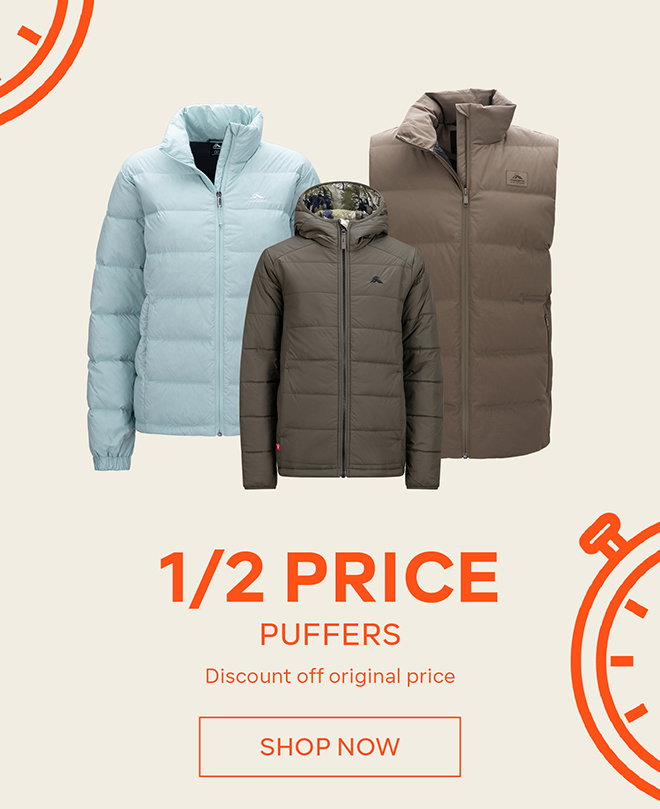 1/2 Price Puffers