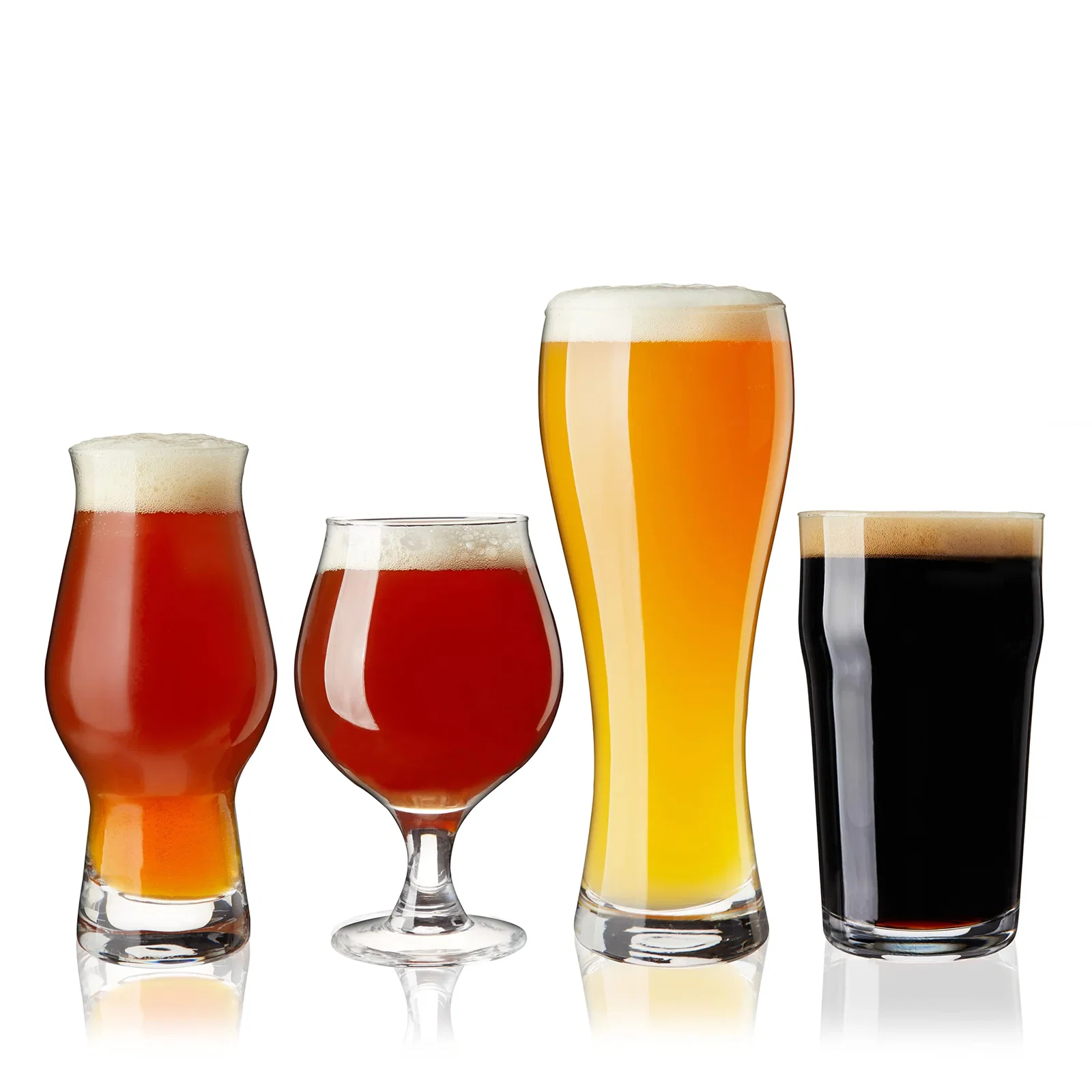 True Beer Glasses Gift Set – Craft Beer Tasting Glass Set (Set of 4)