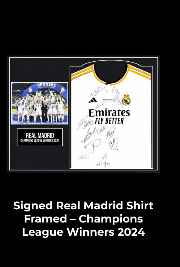 Signed Real Madrid Shirt Framed