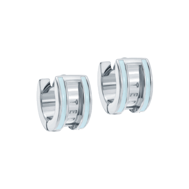 Ted Baker Silver Rolo Engraved Roll Pale Blue Huggies
