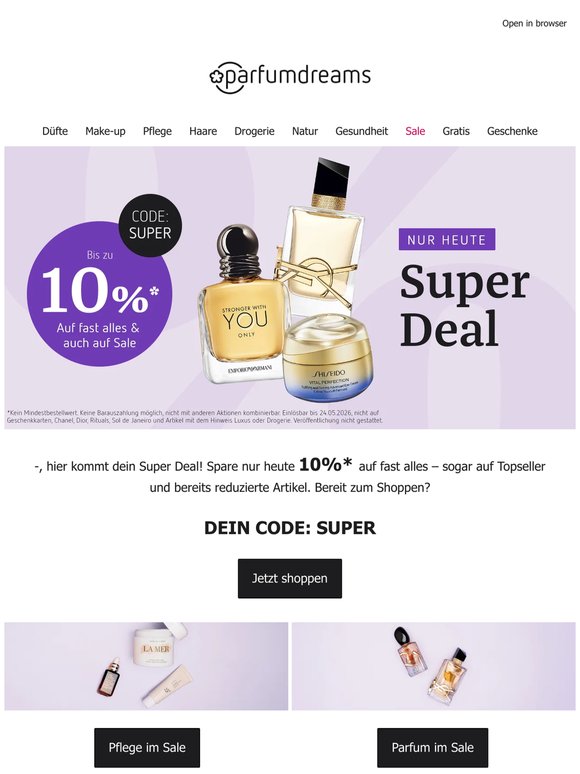 -10% auf fast ALLES + SALE 😍 NUR HEUTE
