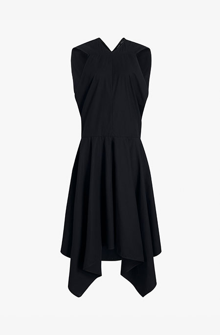 Sybella Dress in Classic Cotton Shirting in black