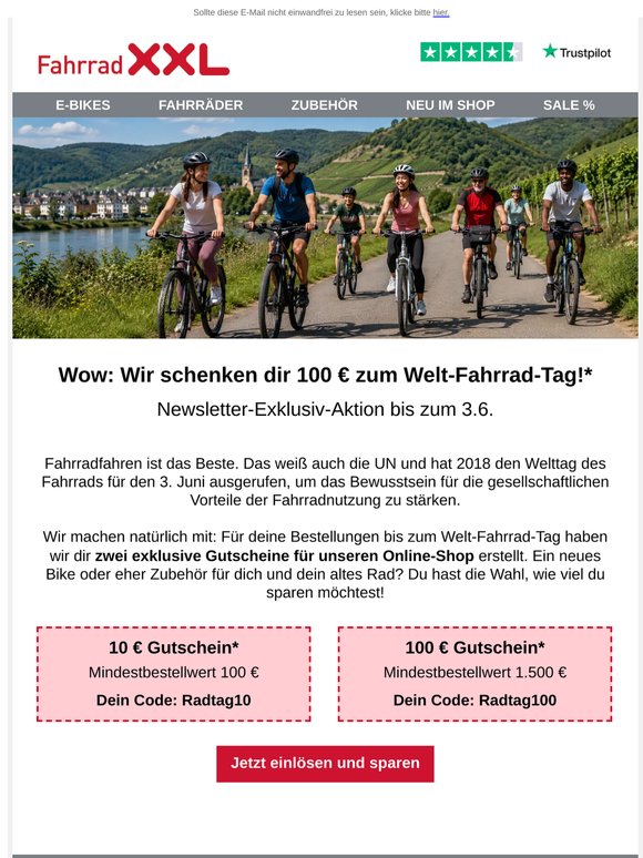 100 € für dich: Wir feiern den Weltfahrradtag 🌍🚴‍♂️