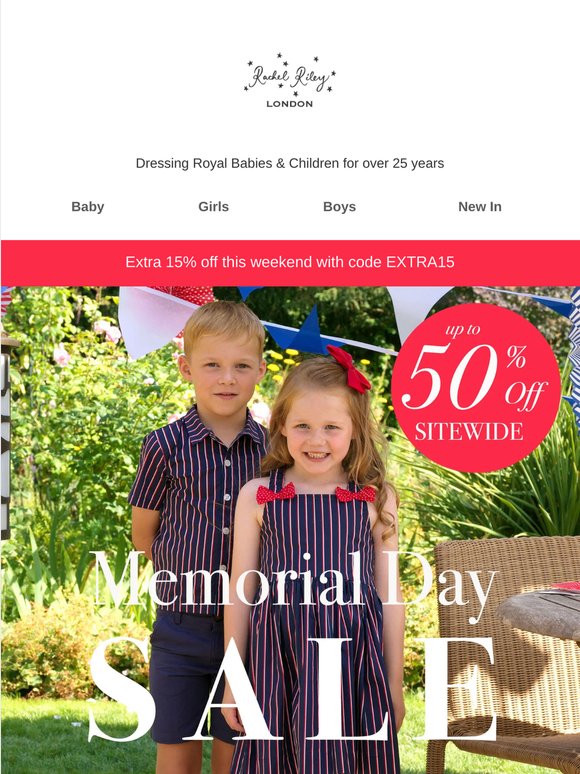 It's Almost Memorial Day! ☀️ Extra 15% Off!