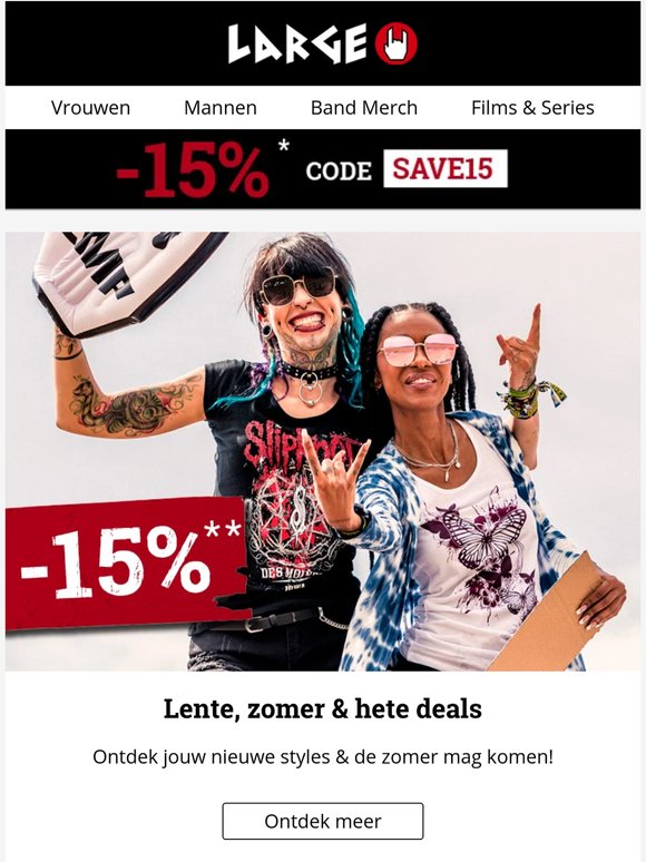 Nirvana, Foo Fighters, Star Wars 72h & 15% KORTING!