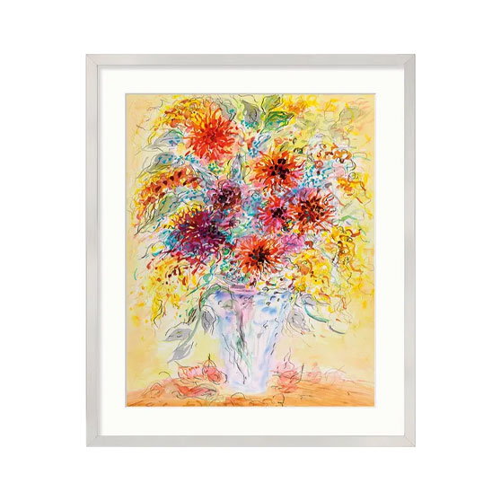 Ansgar Skiba: Bild 'Blumenstrauß in hellblauer Vase'