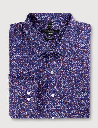 Abstract Print Performance Dress Shirt