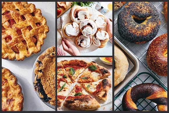 Collage of baking classes